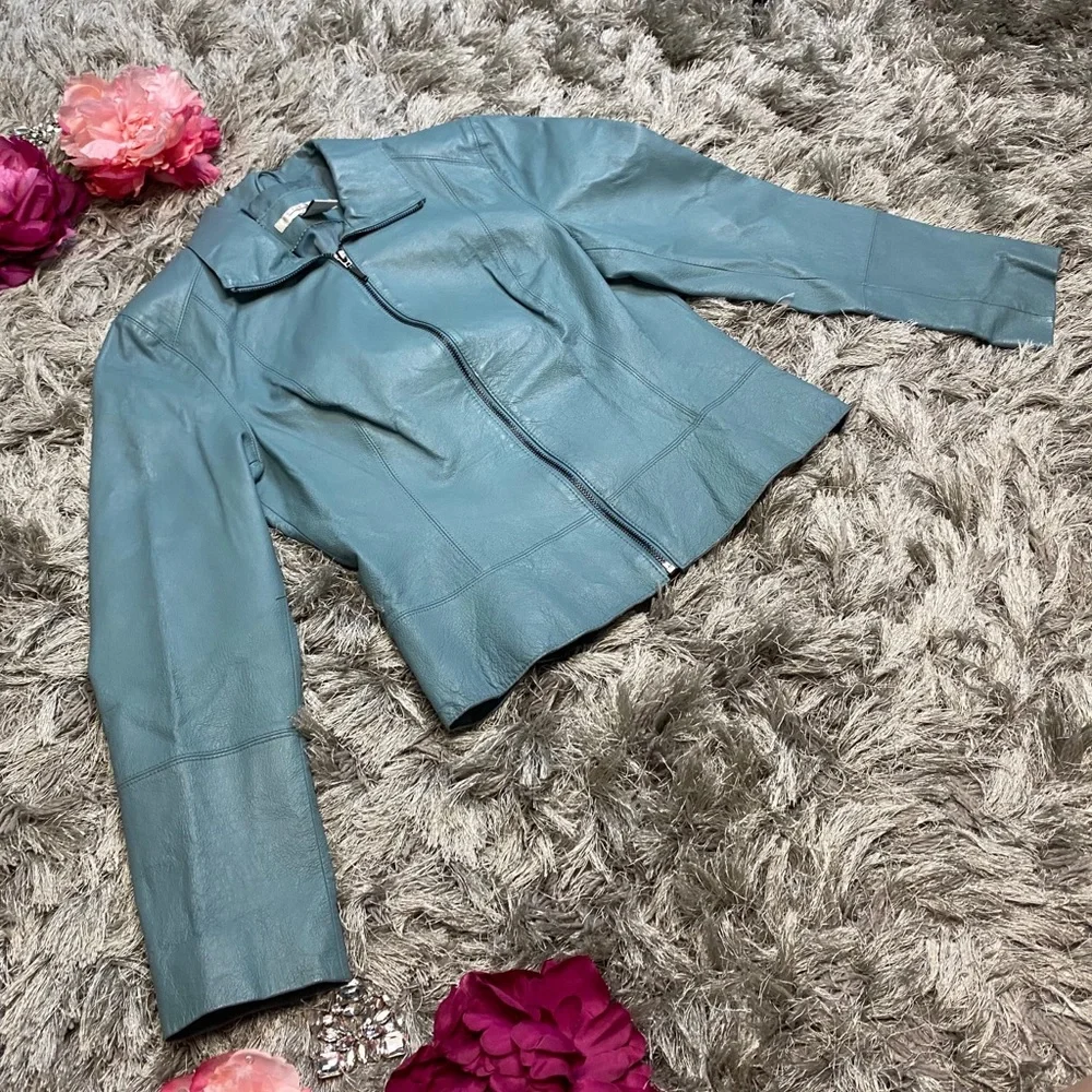 Studio JPR Leather Jacket Women size M - Picture 4 of 9